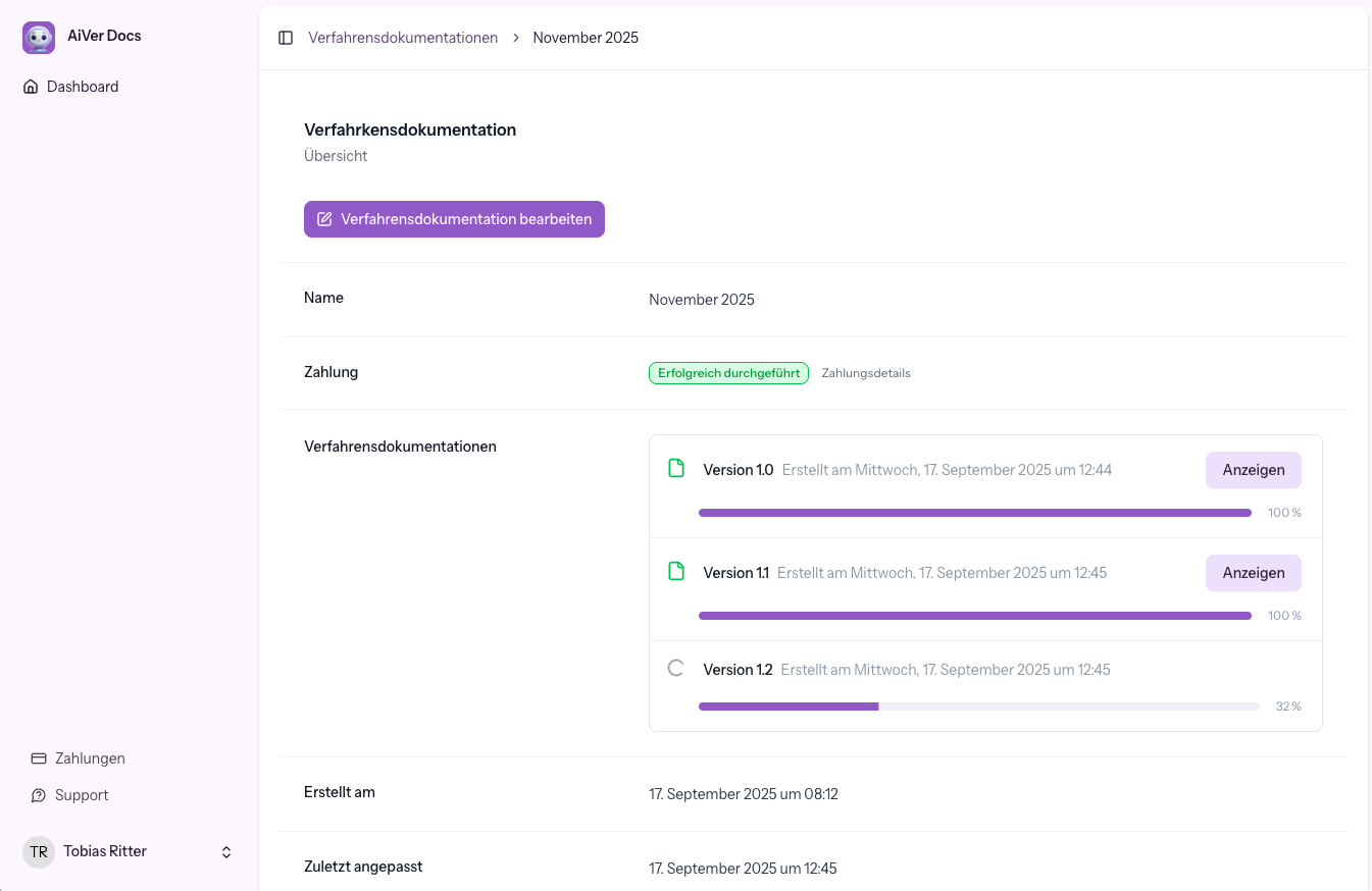 AiVer Doc erstellt Dokumente automatisch